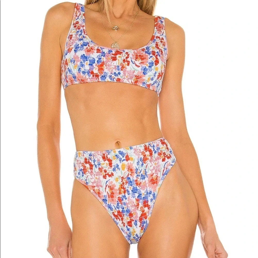 NWT 2-Piece L*Space Izzy Top & Barlette Bottom in Flower Forever - Picture 6 of 15